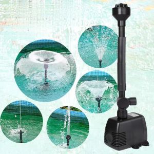 Pumpar Sunsun Pond Pumping Aquascape Fountain Pump Garden Fish Pond Submersible Pump flera munstycken