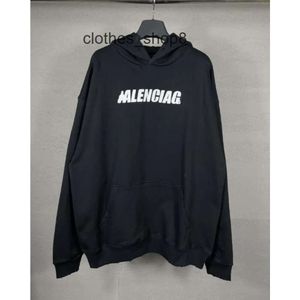 Sweater Sweaters Paris b Family High Sleeved Loose Version Hooded balencigs Hoodie Long Men Adhesive Hoodies Tape Casual Paper Letter Printing Unisex CL03
