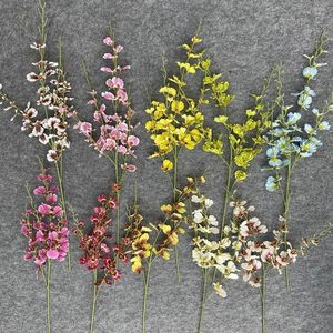 Decorative Flowers Artificial Plants Bright Dancing Orchid Primrose Home Garden Decorate