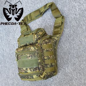 Väskor phecda taktiska redskap Rysslands armé kamouflage emr taktisk alforja molle system 12l utomhus militär camping cross body väska vandring