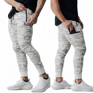 Herr Sweatpants Summer New Sports Fitn Cott Camoue Casual Pants Jogger Gym Running Training Pants Fitn Byxor C2UI#