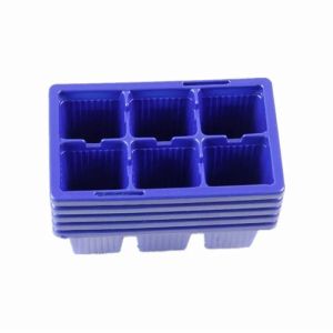 POTS 10st/Lot Plastic Nursery Pots 6 Holes Plant Plantes Tray Sprout Plate Garden Tray Tool Box Blue Color Wholesale