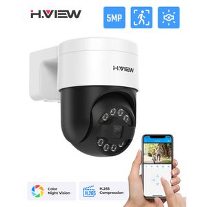 H.view CCTV Security Poe IP Camera PTZ 5MP Dome Outdoor Audio Video Surveillance for NVR System Xmeye