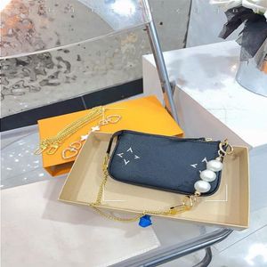 24SS Women's Luxury Designer Pearl Mahjong Bag, liten och delikat, kan hålla mobiltelefoner, förändring, läppstift, nycklar, kvinnors H Cerl