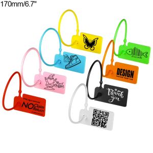 accessories Custom Sneaker Hang Tags Disposable Personalized Plastic Garment Label Brand Logo Plate for Clothing Shoe Gift170mm6.7 "100Pcs
