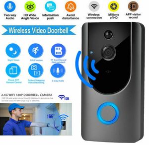 Videocitofono WiFi wireless intelligente Videocamera di sicurezza HD con rilevamento del movimento PIR Visione notturna Conversazione bidirezionale e video in tempo reale6922765