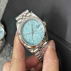 Zegarki karty meczowej Mężczyźni Automatyczny Cal 3235 Watch Męski Turquoise Blue Green Dial 904L Steel Jubilee Bransoleta EWF ETA 41mm Mech2147