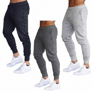 Yeni koşu pantolon erkek spor eşofmanları pantolon pantolon pantolonlar joggers pamuk izleme ince fit vücut geliştirme pantolon s1go#