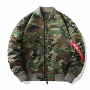 Outono MA-1 Bomber Jacket Men Camoue Pilot Coat Fi Coreano Streetwear Zip Up Outerwear Roupas Tops Masculino Plus Size 6XL l7Yr #
