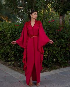 Bajeczne suknie wieczorowe z koralikami V Ruffle Surphles Specjalna okazja sukienka do arabskiego Dubai Women Vestidos de novia