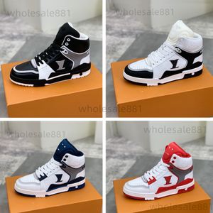 Men High top thick-soled Casual shoes Genuine dermis Leather printing Fashion classic sports running shoes sneakers Figures printed Trainers Lace-up Skate Shoes