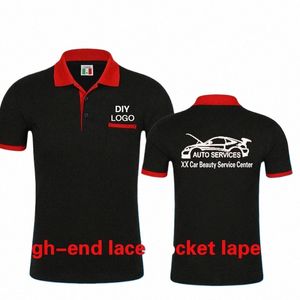 custom Polo Shirt Car Beauty Work Clothes Embroidery Printed Picture LOGO Maintenance Decorati Company Uniform Work Clothes 71dp#