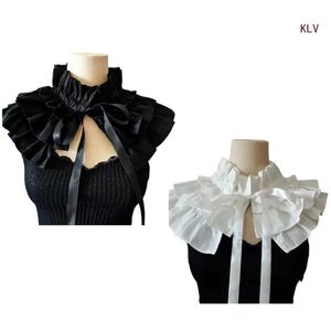 Двухслойный накладной воротник, съемные блузки, накладной воротник рубашки для женщин, воротник-стойка для рубашки-свитера 240314