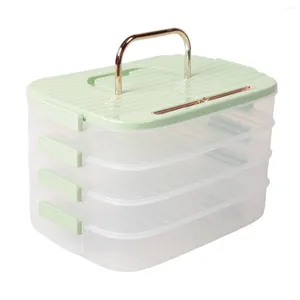 Storage Bottles Kitchen Accessories Organizer Dumpling Box Refrigerator Food Grade Freezer Green