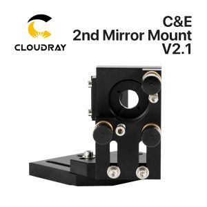 Onderdelen Cloudray CO2 Black Second Laser Mount Mirror 25mm Mirror Mount Integrative Mount For Lase Engraving Machine