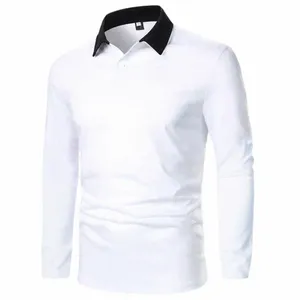 NOWOŚĆ MĘŻCZYZNY SPRITY I AUDN SIONT KOLOR LG-SLEEVED T-shirt cienki europejski rozmiar LG-Sleeved Shirt S7bo#