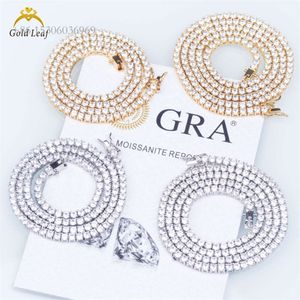 Goldleaf Jewelry Gra Vvs Diamond Sier Moissanit Tennis-Halskette für Männer und Frauen