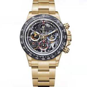 2022 Luxury Męski zegarek 42 mm kwarc wielofunkcyjny klasyczny zegarek moda w wielu strefach czasowych Złote Watches Designer Oro254k