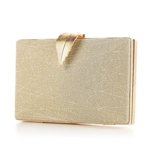 豪華な結婚式のパーティークラッチ財布の女性メタルリーフロックゴールドパーティーブライダルバッグウェディングクラッチ財布のための肩の女性240305