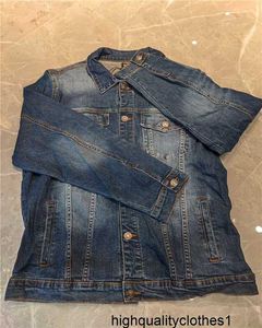 Designer High Version B Home 20SS Tidiga höstbokstäver Broderi Tryckälskare tvättade Old Denim Jacket Ins Fashion EL8N