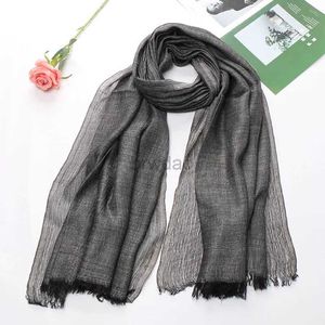 Sarongs Large size black retro cotton linen mens scarf summer womens raincoat autumn headscarf womens shawl Stoll mens headscarf 24325