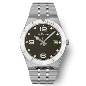 Relógio masculino japão 8215 movimento automático vidro safira luminosa cerâmica moldura relógios de pulso pulseira de aço 41mm260b