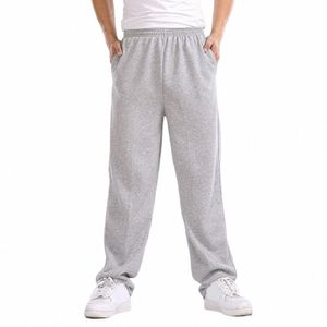 Herr baggy byxor byxor med solid färg smal monterade svettbyxor elastiska casual byxor homme extra plus storlek 4xl joggar 79jx#