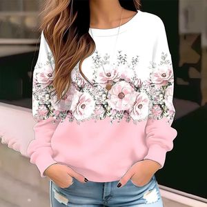 Autumn Winter Pullover Fashion Clothes Design Printed Hoodie Casual Tee Womens Sweatshirts Vintage Elegant Top 240318