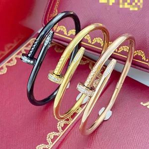 braccialetto di gioielli di design in acciaio inossidabile oro argento solido braccialetto metallico polsino nuovo design per unghie moda donna adolescente ragazze braccialetto gioielli braccialetto
