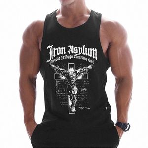 Neue Turnhallen Kleidung Cott Muskel Bodybuilding Tank Top Bodybuilder Herren Ropa Homme Tops Singlet Erkek Sleevel Singlet Männer x50N #