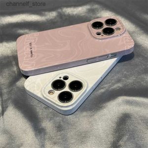 Capa de telefone celular para IPHONE13PROMAX 14 14PLUS 14PRO 14PROMAX IPHONE15 15PRO 15PLUS arte simples respingo de água acrílico rígido capa de telefone móvelY240325