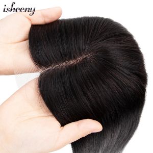 トッパーisheeny女性トッパーヘアピース本物の人間の髪10 