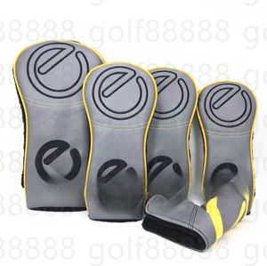Headcover Grey yellow border Driver 3and5wood Hybrid putter Golf headcover Contact us to view pictures with LOGO