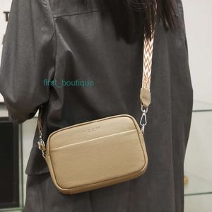 Evening Bags Women Crossbody Fashion Genuine Leather Small Square Bag Zipper Wide Strap Designer Soft Solid Color Casual for Girls 2309