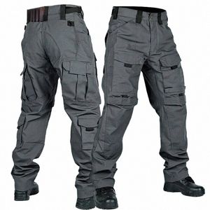 tactical Cargo Pants Mens Multi-Pockets Wear-resistant Military Trousers Outdoor Training Hiking Fishing Casual Loose Pants Male X5ub#