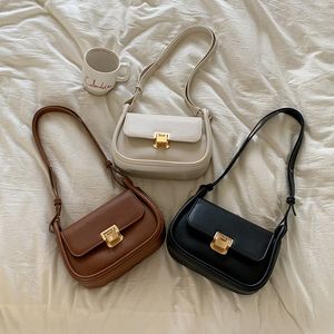 Fashion Ribbons Women's Small PU Leather Flap Bag Simple Sling Crossbody Bags 2024 Summer Trend Designer Brand Shoulder Bag New