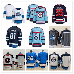 Winnipeg Custom Jets koszulki hokejowe 91 Cole Perfetti 4 Neal Pionk 54 Dylan Samberg 55 Mark Scheifele 88 Nate Schmidt 64 Logan Stanley Tyler Toffoli Gabriel Vilardi