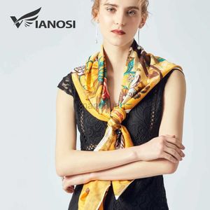 Sarongs Vianosi 51 Kare İpek Eşarp Kadınlar Twill Saten Baskılı Şal Boşluğu Kadınlar Yaz Bandaj Eşarp 240325