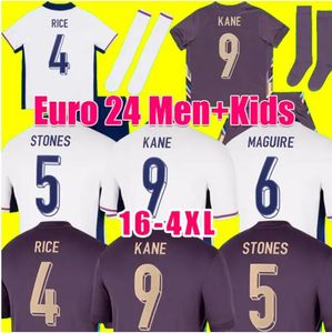 2024 Euro 24 25 Camisa de Futebol Bellingham Futebol Jerseys Saka Foden Inglaterra Rashford Sterling Grealish National Team Kane Camisa de Futebol Kit Kids Set Kit Tops