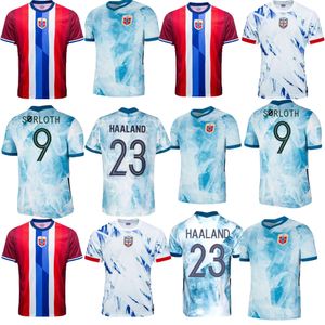 真新しい2024/25 Norge Home Away Soccer Jerseys Haaland 24 25 Noruega Odegaard Berge King Camisetas de Futbol National Team Uniorts Jersey Soccer Fans