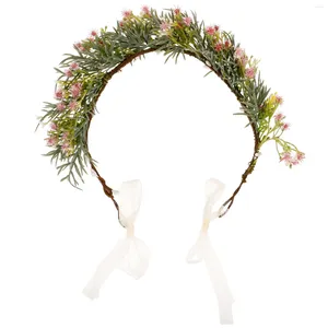 Bandanas Manual Baby's Breath Garland Girl Headpiece Plastic Bride Headband