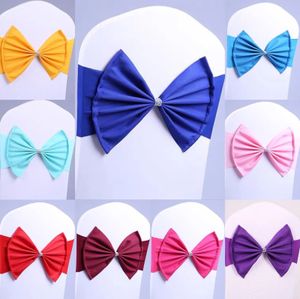 1050100 st stretchstol Sashes for Wedding Spandex Bow Ties Party Banket El Event Home Decoration 240307