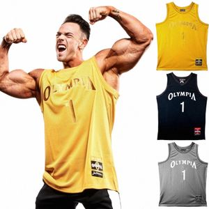 2021 Summer Men Basketball training breathability Vest Mens Gyms Fitn Jogger Casual Bodybuilding Workout Sleevel Tank Tops J2Ce#