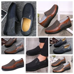 Shoes GAI sneaker Casual Shoe Men Single Business Round Toes Shoe Casual Softs Sole Slipper Flat Men Classic comfortable Leathers shoe Breathable size EUR 38-50