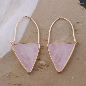 Dangle Earrings NeeFu WoFu Latest Natural Stone For Women Pink Crystal Lapis Luzuli Drop Earring Bold Elegant Jewelry Wholesale