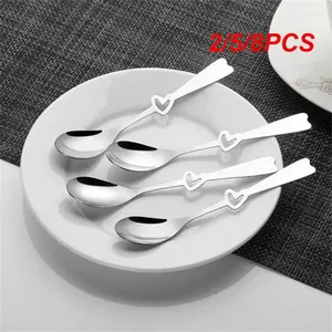 Coffee Scoops 2/5/8PCS Creative Dessert Dinnerware Not Easy Scratch 12g Kitchen Tableware Heart-shaped Spoon Fork