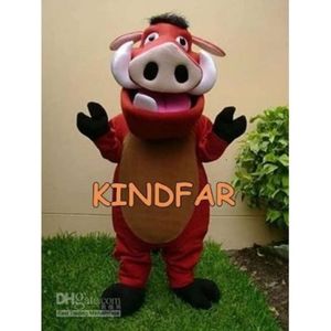 Trajes de mascote Halloween Natal Red Pig Mascotte Cartoon Plush Fancy Dress Mascot Costume