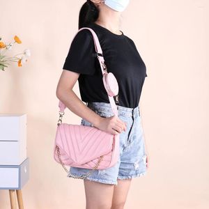 Bolsas de ombro Mulheres Bolsas Couro PU Crossbody Rhombic Padrão Pequeno com Bolsa de Moeda para Viagem Senhora Diariamente