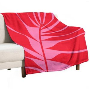 Blankets Pink And Red Leaf Throw Blanket Bed Fashionable Decorative