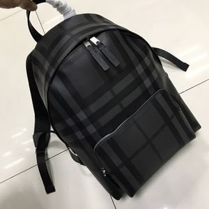 Tasarımcı Donanma Rocco Backpack Moda Erkekler Açık Omuz Çantası Dizüstü Bilgisayar Cep Büyük Uzay Zippers deri üst saplı klasik